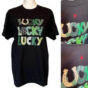 Gildan 100% Heavy Cotton Custom St. Patrick’s Day Graphic T-shirt Women’s Medium